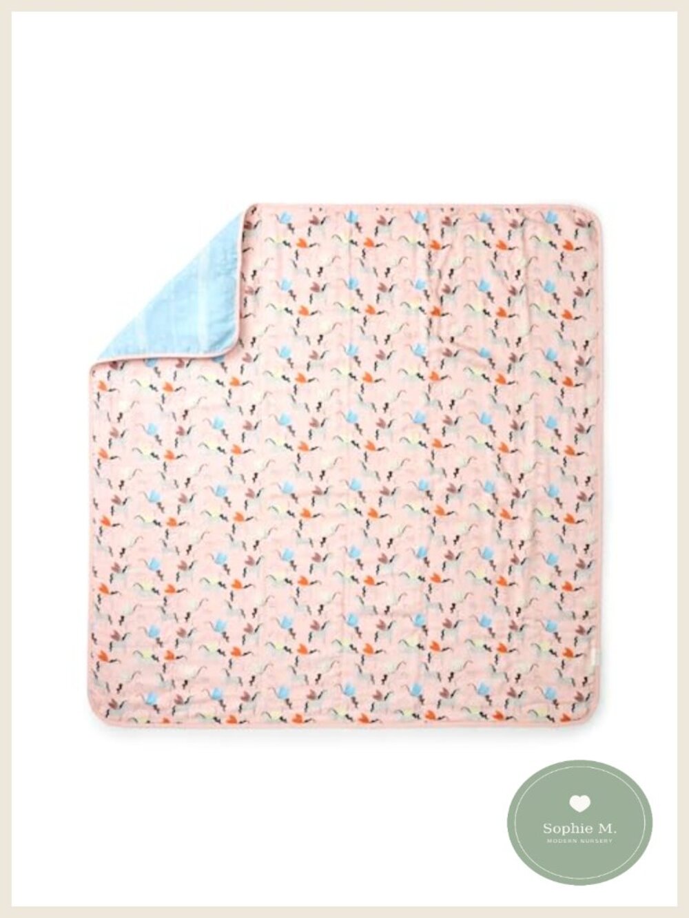 Muslin Quilt Blanket 4-Layer Tanboocel Cotton 47x47 Baby Toddler